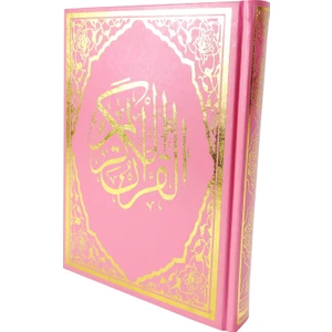 Pembe Renkli Arapça Kuran-I Kerim Rahle Boy