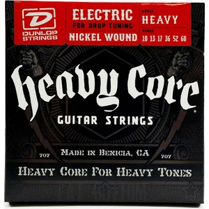 Dunlop DHCN1060-6 Heavy Core Fat Bottom Nickel Guitar Strings Elektro Gitar Teli 10-60