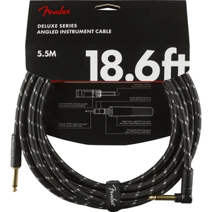 Deluxe Series Instrument Cable Black Tweed Açılı - 5.5 Metre Enstrüman Kablosu