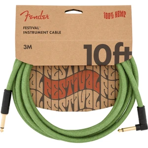 Festival Hemp Instrument Cables 3 Metre Açılı - Green Enstrüman Kablosu