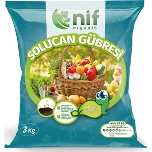 Nif Organik Solucan Gübresi %100 Doğal 3 kg Bitki Çiçek Fide