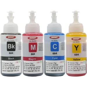 L455 Uyumlu 4 renk Muadil Mürekkep 4X70ML Siyah/Sarı/Kırmızı/Mavi