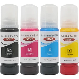 103 L3151 L3156 L3160 L5190 Uyumlu Mürekkep 4 renk 70 ml 4lü set