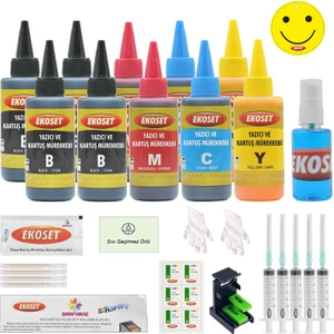 Dolum Seti HP 1115 2135 2136 3630 3635 HP 652 Uyumlu 10'lu Set
