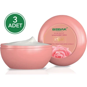 Gül Özlü El ve Vücut Nem Kremi 200 ml Kavanoz 3 Adet