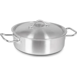 Paslanmaz Çelik Kapaklı Kızartma Tavası 50 x 12 cm - 25 lt