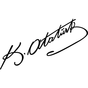 Kemal Atatürk Imza Oto Sticker