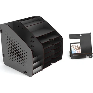 Design Otto Fx XL Hexa A4 Evrak Rafı Masaüstü Organizer Siyah