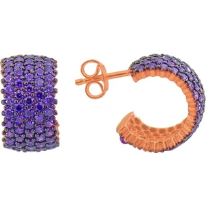 Söğütlü Si̇lver Tamtur Beş Sıralı Amatis Taşlı Küpe