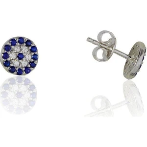 Söğütlü Si̇lver Nazarlı Mini Küpe