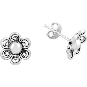 Söğütlü Si̇lver Mini Telkari Çiçek Modeli Küpe