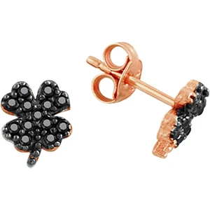 Söğütlü Si̇lver Mini Onix Taşlı Yonca Küpe