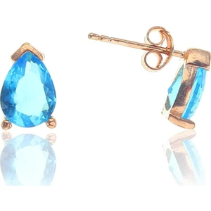 Söğütlü Si̇lver Mini Mavi Damla Küpe