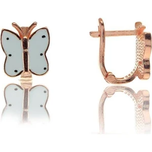 Söğütlü Si̇lver Mineli Kelebek Küpe