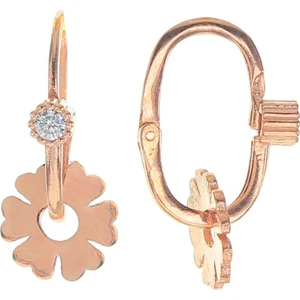 Söğütlü Si̇lver Gümüş Yonca Modeli Zirkon Taşlı Göçmen Küpe