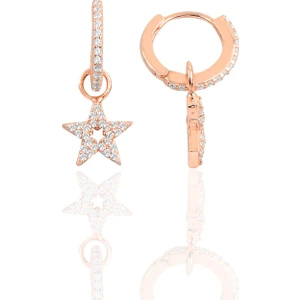 Söğütlü Si̇lver Gümüş Yıldız Halka Küpe