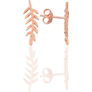 Söğütlü Si̇lver Gümüş Yaprak Modeli Küpe