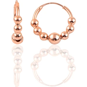 Söğütlü Si̇lver Gümüş Rose 17 mm Top Top Halka Küpe