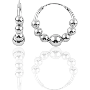 Söğütlü Si̇lver Gümüş Rodyumlu 17 mm Top Top Halka Küpe