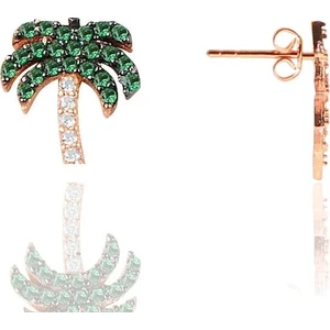 Söğütlü Si̇lver Gümüş Palmiye Modeli Şans Küpe