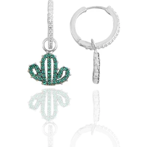 Söğütlü Si̇lver Gümüş Kaktüs Halka Küpe