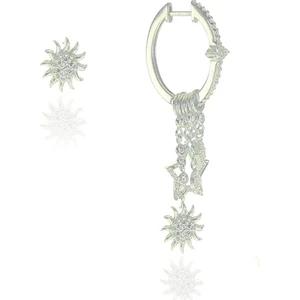 Söğütlü Si̇lver Gümüş Güneş Modeli Şans Küpe