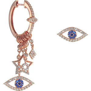 Söğütlü Si̇lver Gümüş Göz Modeli Şans Küpe