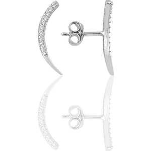 Söğütlü Si̇lver Gümüş Ay Modeli Küpe