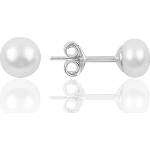 Söğütlü Si̇lver Gümüş 6 mm Inci Taşlı Küpe