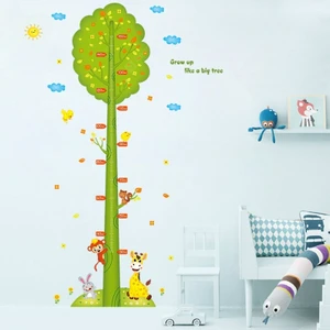 Crystal Kids Yeşil Ağaç Bebek Odası Dekorasyonu Boy Ölçer Gelişim Ölçen Duvar Dekoru Duvar Sticker