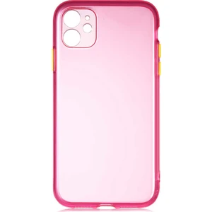 Apple iPhone 11şeffaf Kenarları Renkli Kılıf Pembe