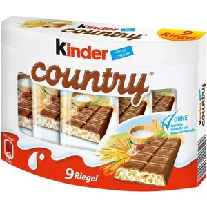 Country Sütlü Yer Fıstıklı Yulaflı Çikolata 9'lu Paket 23,5 g İlave Şekersiz Atıştırmalık