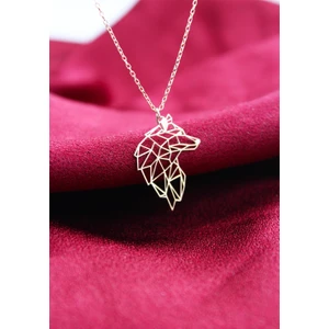 Silver & Silver Gümüş Rose Origami Kurt Kolye