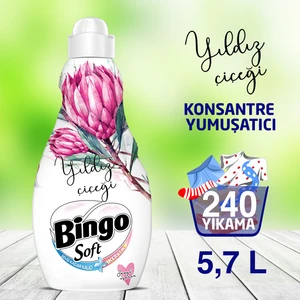 Soft Konsantre Çamaşır Yumuşatıcısı Yıldız Çiçeği 1440 ml Ekonomi Paketi 4'lü