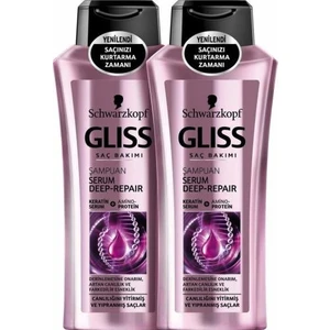 Schwarzkopf Gliss Onarıcı Saç Şampuanı 360 Ml. 2'li