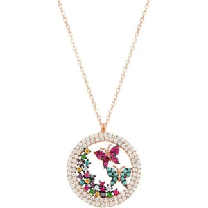 Söğütlü Silver Renkli Kelebek Kolye