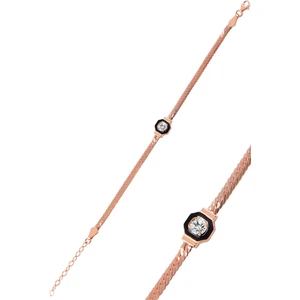 Söğütlü Silver Gümüş Tek Taş ve Mineli Balık Sırtı Zincir