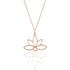 Söğütlü Silver Gümüş Sonsuz Yaşamın Simgesi Lotus Çiçeği Kolye