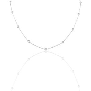 Söğütlü Silver Gümüş Sıra Taşlı 45 cm Kolye