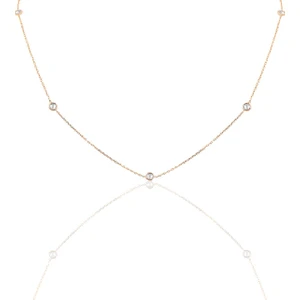 Söğütlü Silver Gümüş Sıra Taşlı 45 cm Kolye