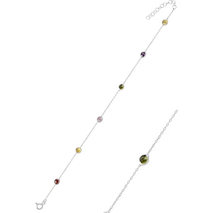 Söğütlü Silver Gümüş Renkli Sıra Taşlı Bileklik