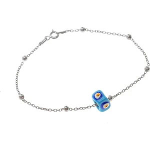 Söğütlü Silver Gümüş Mineli Turkuaz Taşlı Top Top Bileklik