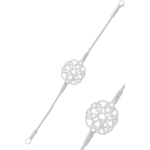 Söğütlü Silver Gümüş Beyaz Kazaziye Bileklik