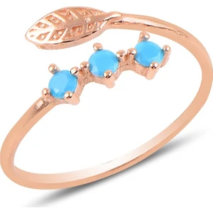 Söğütlü Silver Gümüş Ayarlamalı Yaprak Modeli Yüzük