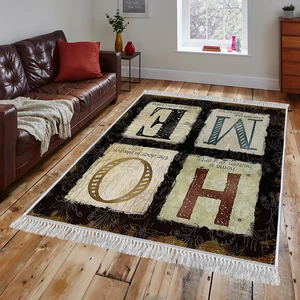 Dekoratif Özel Tasarım Şönil Dokuma Taban Yumuşak Dokulu Halı Renkli 80 x 120 cm