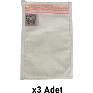 Kral Kelebek Süper Kalın Banyo Hamam Kesesi 3 Adet Sert Yapı ile Derin Temizlik