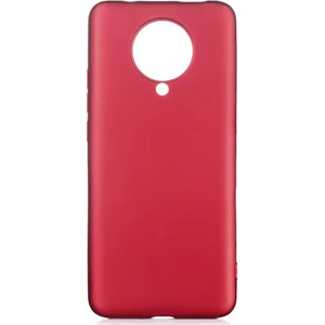 Tekno Grup Pocophone F2 Pro Kılıf Mat Premium Silikon Kılıf Bordo + Cam Ekran Koruyucu