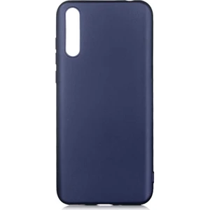 Tekno Grup Huawei P Smart S (Y8P) Kılıf Mat Premium Silikon Kılıf Lacivert + Cam Ekran Koruyucu