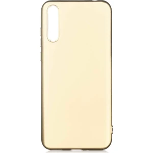Tekno Grup Huawei P Smart S (Y8P) Kılıf Mat Premium Silikon Kılıf Gold + Cam Ekran Koruyucu