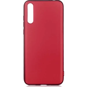 Tekno Grup Huawei P Smart S (Y8P) Kılıf Mat Premium Silikon Kılıf Bordo + Cam Ekran Koruyucu